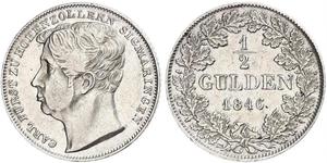 1/2 Gulden Allemagne Argent 