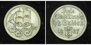 1/2 Gulden Gdansk (1920-1939) Argent 
