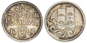 1/2 Gulden Gdansk (1920-1939) Plata 