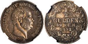 1/2 Gulden Königreich Preußen (1701-1918) Silber Friedrich Wilhelm IV. (1795 - 1861)