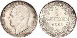 1/2 Gulden States of Germany Silber 