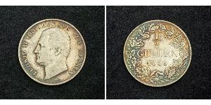 1/2 Gulden States of Germany Silber 