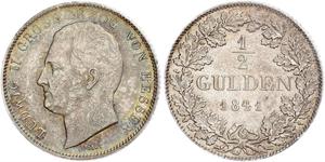 1/2 Gulden States of Germany Silber 