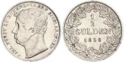 1/2 Gulden Germany Silver 