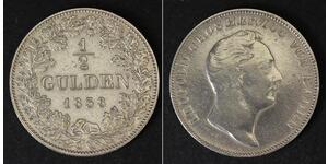 1/2 Gulden Grand Duchy of Baden (1806-1918) Silver 