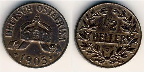 1/2 Heller Deutsch-Ostafrika (1885-1919) Kupfer 