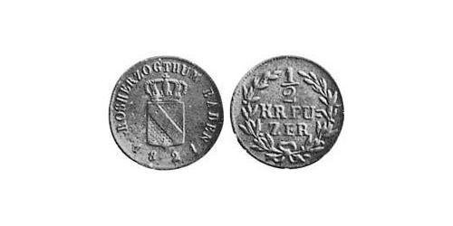 1/2 Kreuzer Grand-duché de Bade (1806-1918) Cuivre 