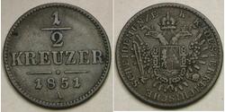 1/2 Kreuzer Austria Rame 