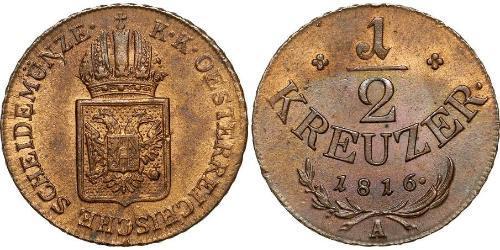 1/2 Kreuzer Kaisertum Österreich (1804-1867)  Francis II, Holy Roman Emperor (1768 - 1835)