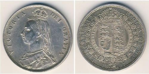 1/2 Krone Royaume-Uni Argent 