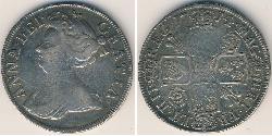 1/2 Krone Regno Unito  Argento 