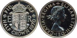 1/2 Krone Reino Unido (1922-) Níquel/Cobre Isabel II (1926-2022)