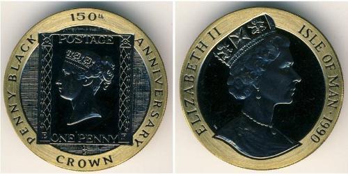 1/2 Krone Isla de Man Oro 