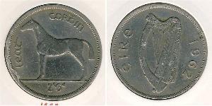 1/2 Krone Irlanda (1922 - ) Plata 