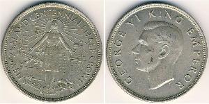 1/2 Krone Nueva Zelanda Plata Jorge VI (1895-1952)