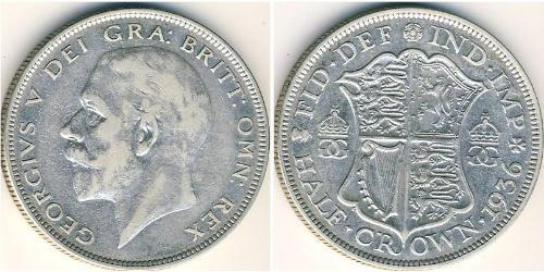 1/2 Krone Reino Unido Plata 