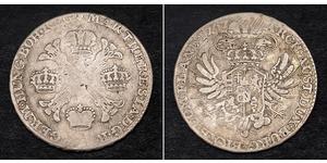 1/2 Kronenthaler Países Bajos Plata 