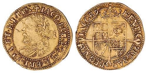 1/2 Laurel Königreich England (927-1649,1660-1707) Gold Jakob I (1566-1625)