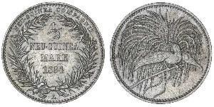 1/2 Mark Neuguinea Silber 