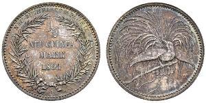 1/2 Mark New Guinea Silver 