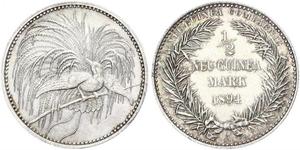 1/2 Mark New Guinea Silver 