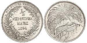 1/2 Mark New Guinea Silver 