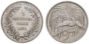 1/2 Mark New Guinea Silver 