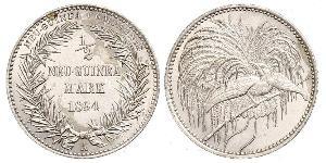 1/2 Mark New Guinea Silver 