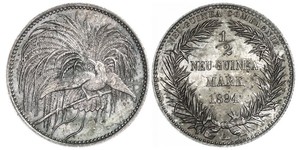 1/2 Mark New Guinea 銀 