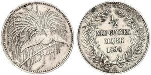 1/2 Mark New Guinea 銀 
