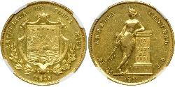 1/2 Onza / 4 Эскудо Costa Rica (1821 - ) Золото 