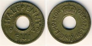 1/2 Penny Fiji Brass 