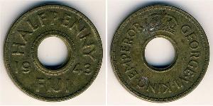 1/2 Penny Fiji (1970 - ) Brass 
