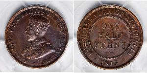 1/2 Penny Australia (1788 - 1939) Bronce Jorge V (1865-1936)