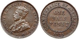 1/2 Penny Australia (1788 - 1939) Bronce Jorge V (1865-1936)