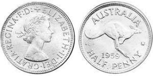 1/2 Penny Australia (1939 - ) Bronce 