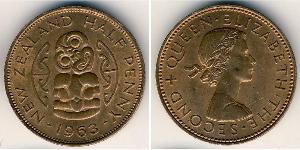 1/2 Penny Nueva Zelanda Bronce 