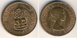 1/2 Penny Nueva Zelanda Bronce 