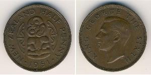 1/2 Penny Nueva Zelanda Bronce 