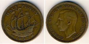1/2 Penny Reino Unido Bronce 