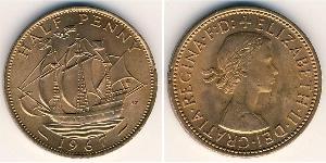 1/2 Penny Reino Unido Bronce 