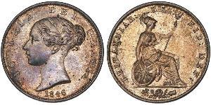 1/2 Penny Reino Unido de Gran Bretaña e Irlanda (1801-1922) Bronce Victoria (1819 - 1901)