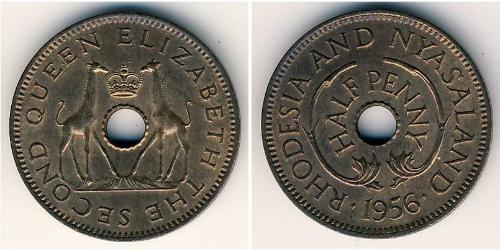 1/2 Penny Southern Rhodesia (1923-1980) Bronce 