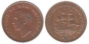 1/2 Penny Afrique du Sud (1910 - ) Bronze George VI (1895-1952)