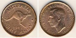1/2 Penny Australia (1939 - ) Bronze 