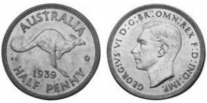 1/2 Penny Australien (1939 - ) Bronze 