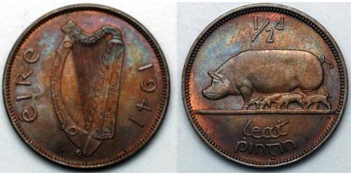 1/2 Penny Ireland (1922 - ) Bronze 