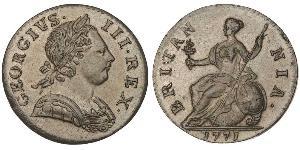 1/2 Penny Königreich Großbritannien (1707-1801) Bronze Georg III (1738-1820)