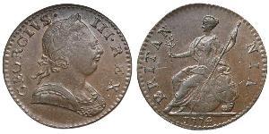 1/2 Penny Königreich Großbritannien (1707-1801) Bronze Georg III (1738-1820)