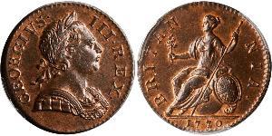 1/2 Penny Königreich Großbritannien (1707-1801) Bronze Georg III (1738-1820)